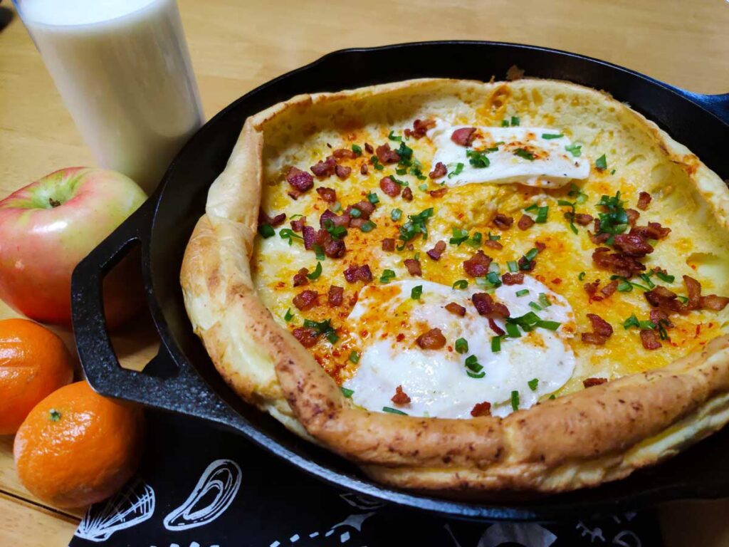Bacon Egg and Cheese Dutch Baby